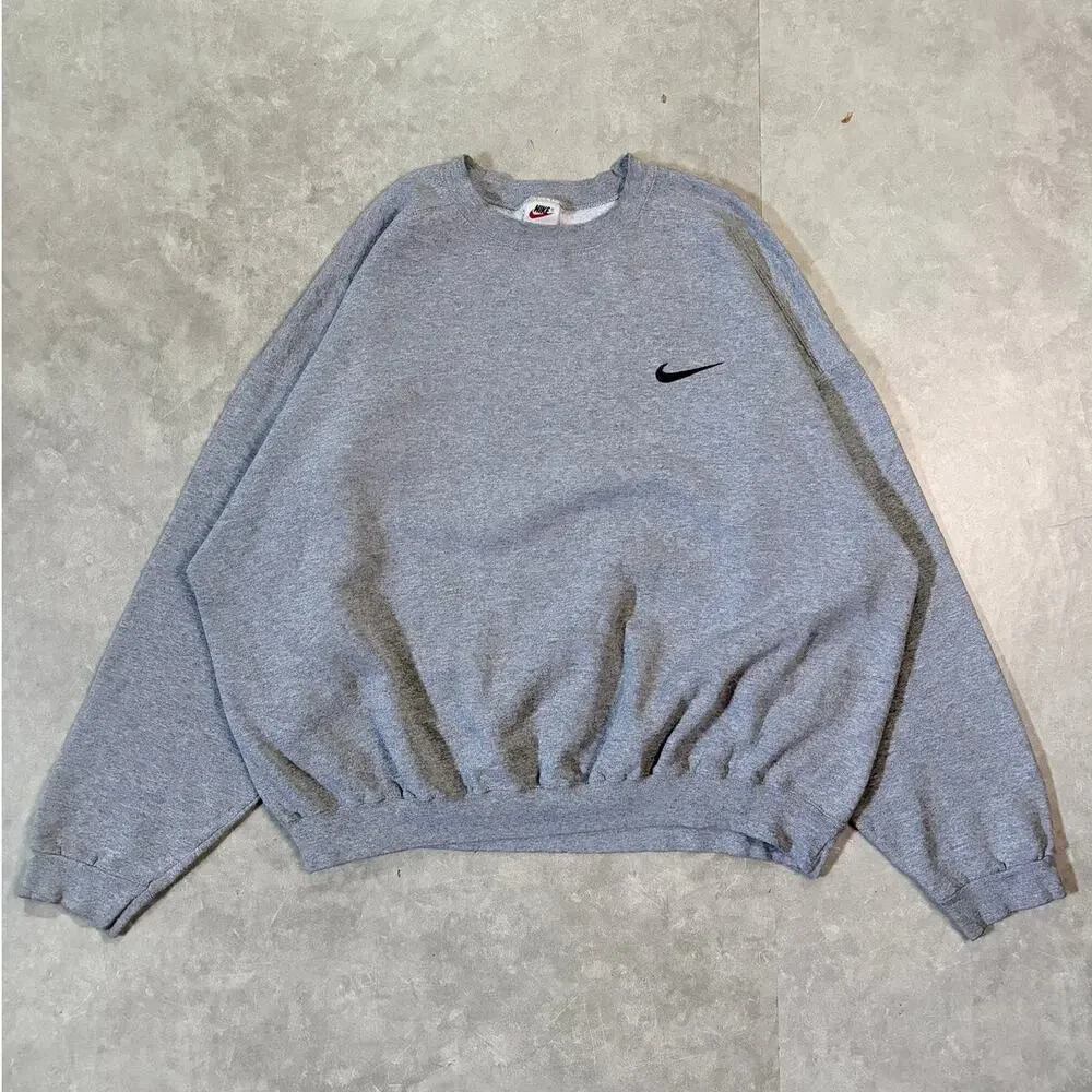90s vintage Nike Embroidered Grey Crewneck -XL